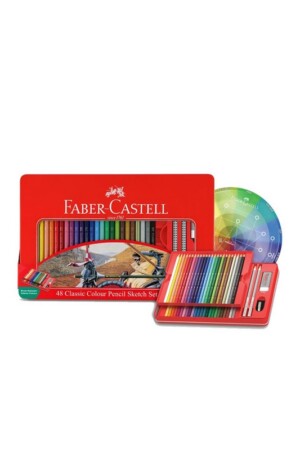 مداد رنگی ۴۸ رنگ جعبه فلزی ۱۱۵۸۴۹ فابر کاستل