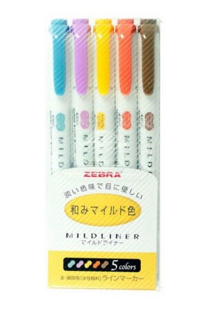 هایلایتر میدلارینر ۵ رنگ دو سر