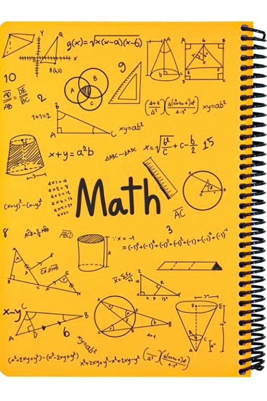 دفتر فرمول ریاضی زرد ۱۰۰ برگ  ۲۴*۱۷