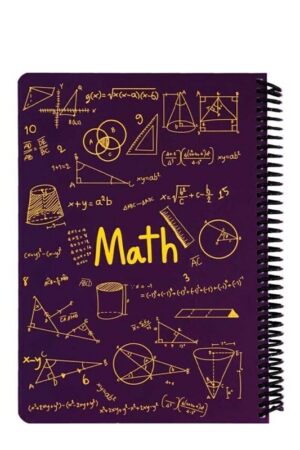 دفتر فرمول ریاضی بنفش ۱۰۰ برگ  ۲۴*۱۷