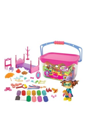 خمیر ۱۴ رنگ سطلی لیا کوچولو ۱۰۲۵