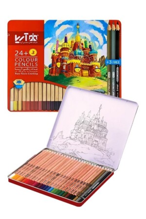 مداد رنگی فلزی ۲۴ + ۳ ۳۰۲۲