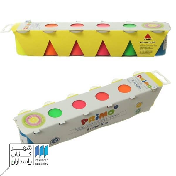 گواش آماده ۲۵ میل فلورسنت بسته بندی مقوایی ۶ رنگ