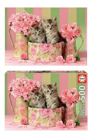پازلkittens with roses ۱۷۹۶۰ ۵۰۰pcs