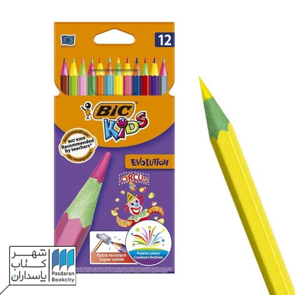 مداد رنگی سیرکی ۱۲ رنگ evolution