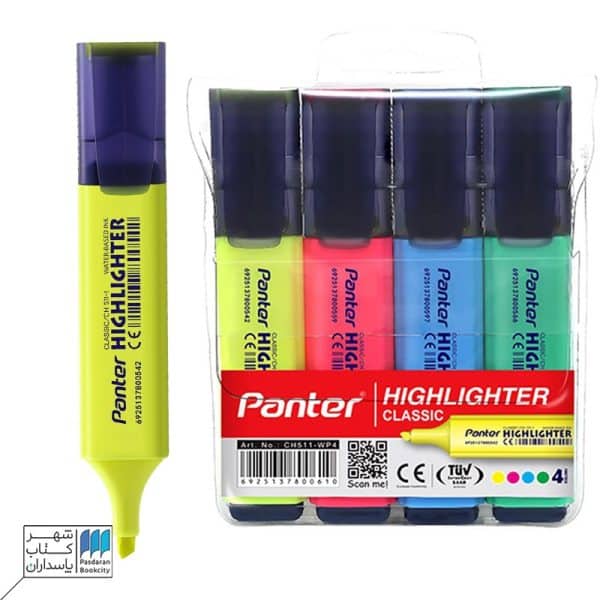 بسته ۴ عددی هایلایتر کلاسیک پنتر panter