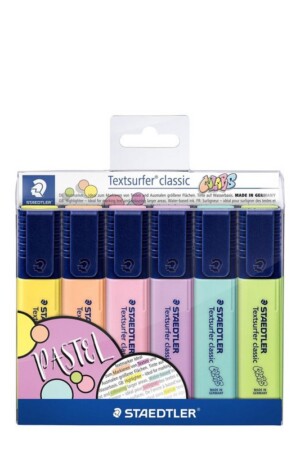 ماژیک هایلایتر ۶ رنگ پاستلی ۳۶۴-cwp استدلر staedtler