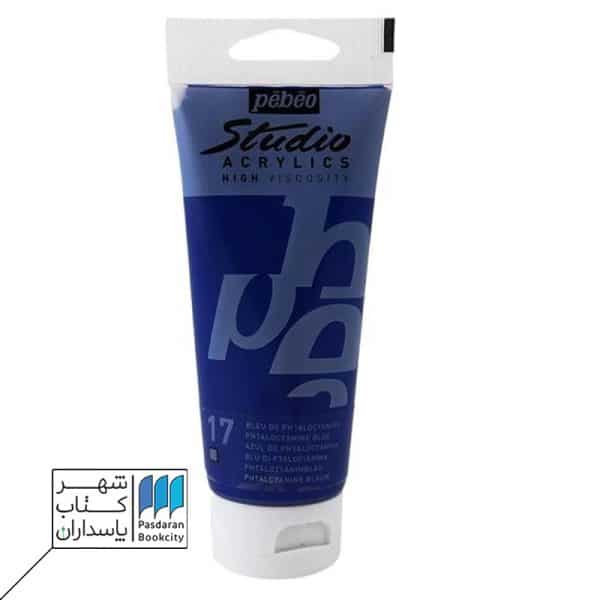 رنگ اکریلیک ۱۰۰میل  transparent کد ۰۱۷ phithalocyanine blue