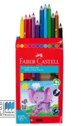 مداد رنگی ۱۲ رنگ جامبو طرح فیل فابر کاستل faber castell