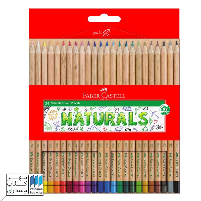 مداد رنگی ۲۴ رنگ نچرال naturals جعبه مقوایی فابر کاستل fabercastell