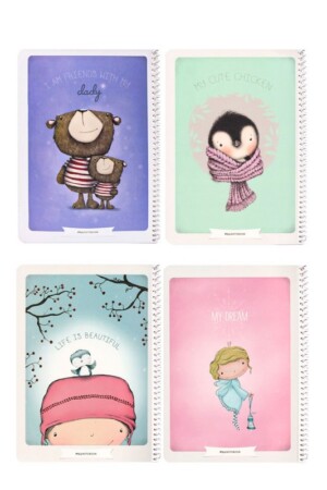 دفتر ۸۰ برگ وزیری سیمی دو خط زبان کیوت پیل