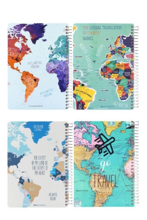 دفتر ۱۰۰ برگ وزیری جلد سخت جهان