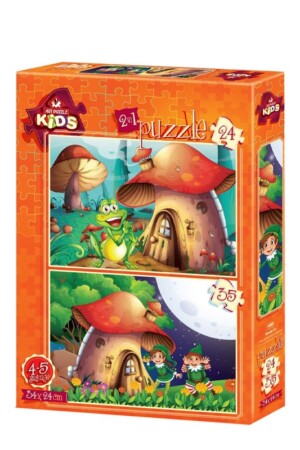 پازل ۴۴۹۳ the mushroom house  ۲۴+۳۵pcs