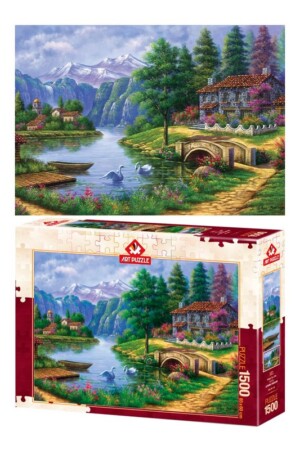پازل village by lake ۵۳۷۱ ۱۵۰۰pcs