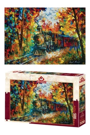 پازل autumn train ۵۰۹۶ puzzle ۵۰۰