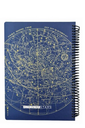 دفتر وزیری۱۰۰ برگ سرمه ای Scientist Astronomy