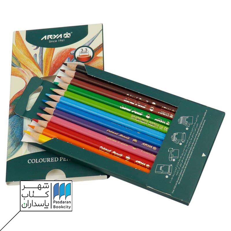 مداد رنگی ۱۲ رنگ مقوایی ۳۶۰۱