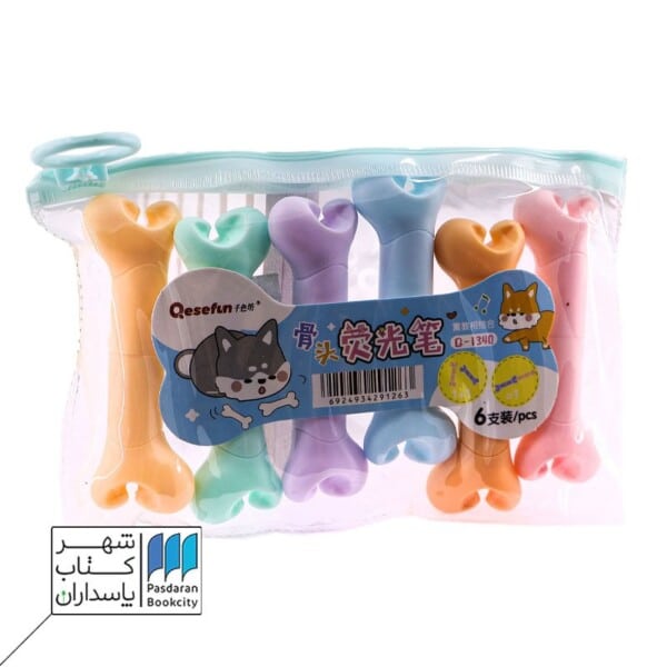 مینی هایلایتر ۶عددی طرح استخوان