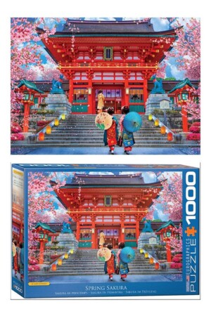 پازل Asian House Spring Sakura ۶۰۰۰ ۵۵۳۳ ۱۰۰۰pcs