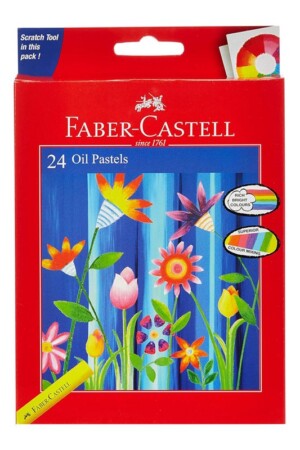 پاستل جامبو  ۲۴ رنگ جعبه مقوایی تخت روغنی بدنه گرد