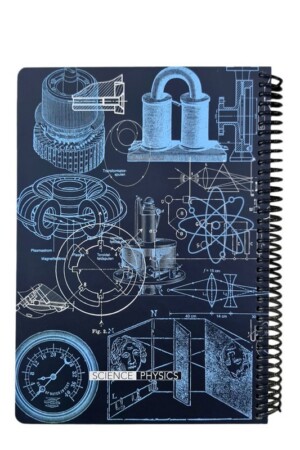 دفتر وزیری ۱۰۰ برگ مشکی Scientist Physics  دات نوت dotnote