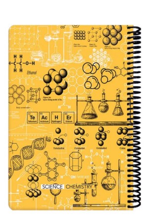 دفتر رحلی ۱۰۰ برگ زرد Scientist Chemistry دات نوت dotnote