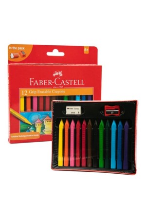 مداد شمعی ۱۲رنگ گریپ ۱۲۲۹۱۲ فابر کاستل faber castell
