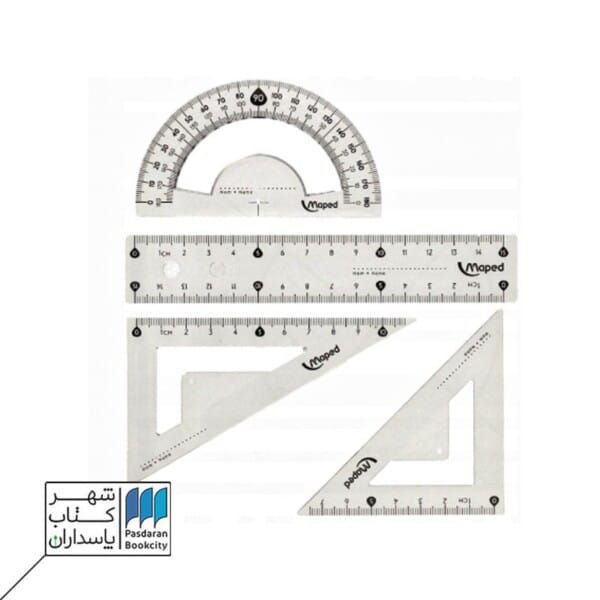 ست خط کش کریستال ۴ تیکه ۱۵ سانت مپد