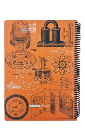 دفتر وزیری ۱۰۰ برگ نارنجی Scientist Physics دات نوت dotnote