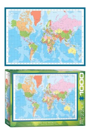 پازل modern map of the world ۶۰۰۰۱۲۷۱ ۱۰۰۰pcs