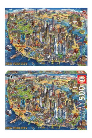 پازل New york map ۱۸۴۵۳ ۵۰۰pcs