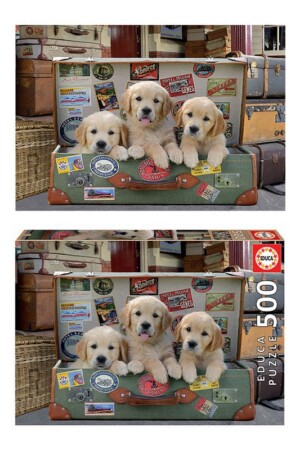 پازل Puppies in the luggage ۱۷۶۴۵ ۵۰۰pcs
