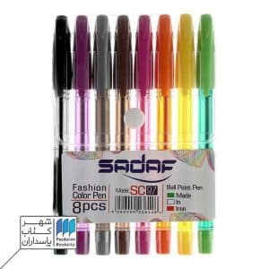 خودکار ۸ رنگ کیفی صدف