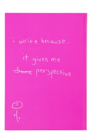 دفتر یادداشت جلد سخت رنگ بنفش i write