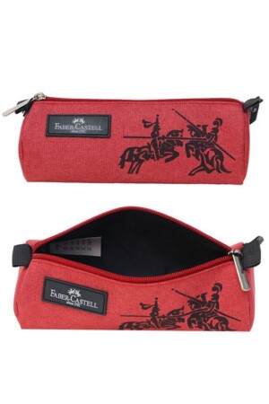 جامدادی تک زیپ پارچه ای طرح شوالیه ۳۱۹۱۴۹۲۰ زرشکی فابر کاستل