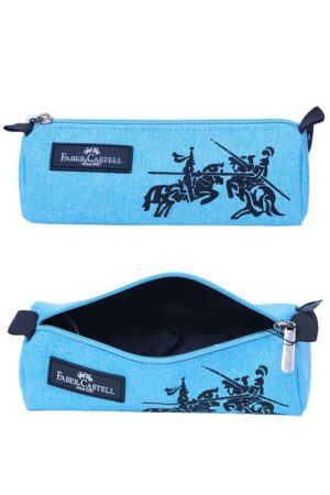 جامدادی تک زیپ پارچه ای طرح شوالیه ۳۱۹۱۴۹۳۰ فیروزه ای فابر کاستل