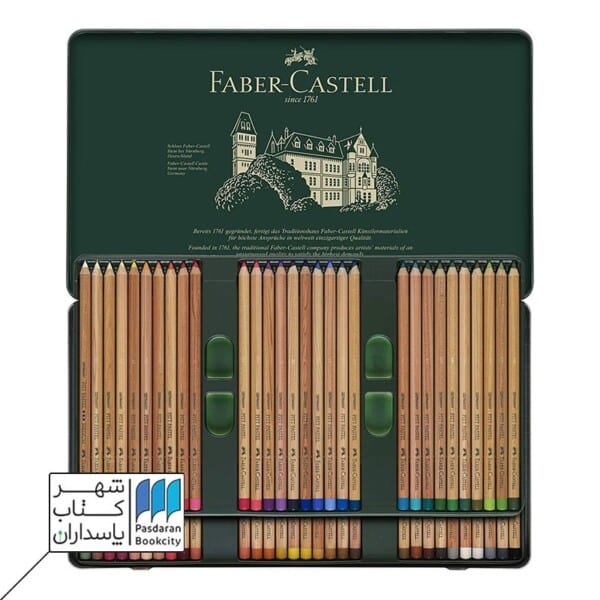 پیت پاستل مدادی فابر کاستل ۶۰ رنگ جعبه فلزی