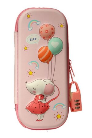 جامدادی PVC قفل دار موش و بادکنک کوچک ۵۵۱۳