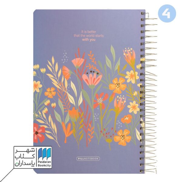 دفتر ۱۰۰ برگ اسپرینگ رحلی سیمی جلد سخت