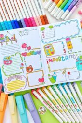 تزیین دفتر مشق دخترانه