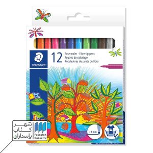 ماژیک رنگ آمیزی ۱۲ عددی استدلر fiber-tip pen cardboard