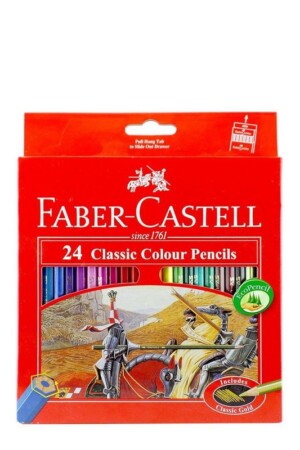 مداد رنگی ۲۴ رنگ کلاسیک جعبه مقوایی ۱۱۵۸۵۴ فابر کاستل