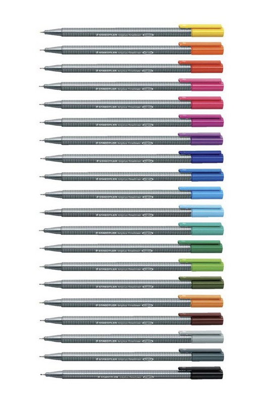 روان نویس ۲۰ رنگ نوک نمدی تریپلاس جعبه طلقی ۳۳۴ استدلر