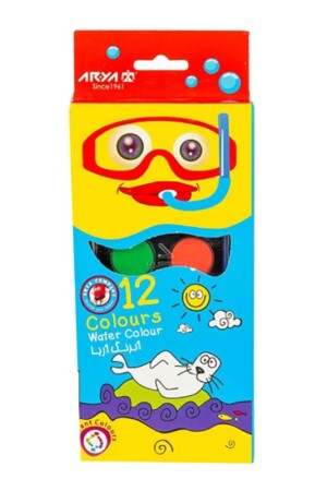 آبرنگ ۱۲ رنگ قوسدار کوچک ۵۰۰۸
