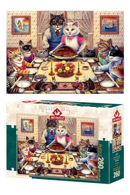 پازل feline family feast ۵۰۲۵ ۲۶۰pcs