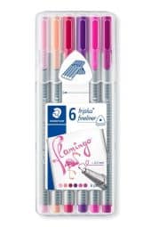روان نویس نوک نمدی ۶ رنگ فلامینگو staedtler