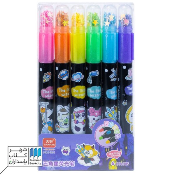 هایلایتر ۶ رنگ کهکشانی نوک ستاره ای کد H۵۳۱