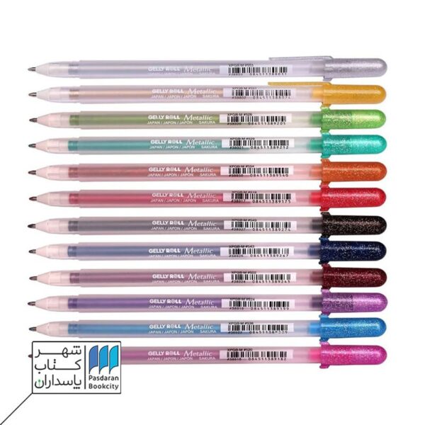 روان نویس ۱۲ رنگ اکلیلی ساکورا ۰.۳ Gelly ROLL Metallic XPGB ۱۲MT