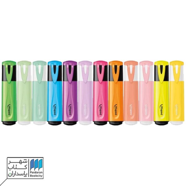 هایلایتر کلاسیک ۱۲ رنگ مقوایی مپد maped