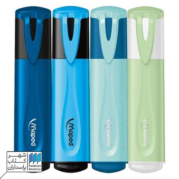 پک ۴تایی هایلایتر متالیک طیف آبی مپد maped